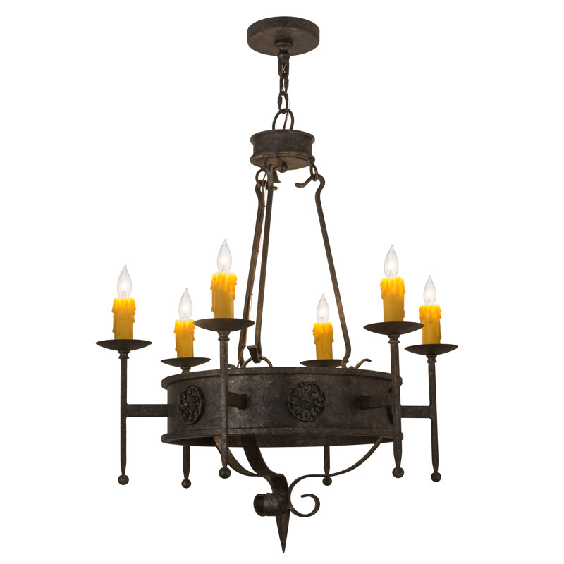 Lustree 6 lumières façon bougie/classique Alannah