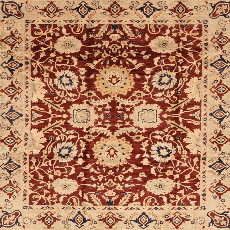 Tapis abstrait moderne 3890, Carré 5 pi