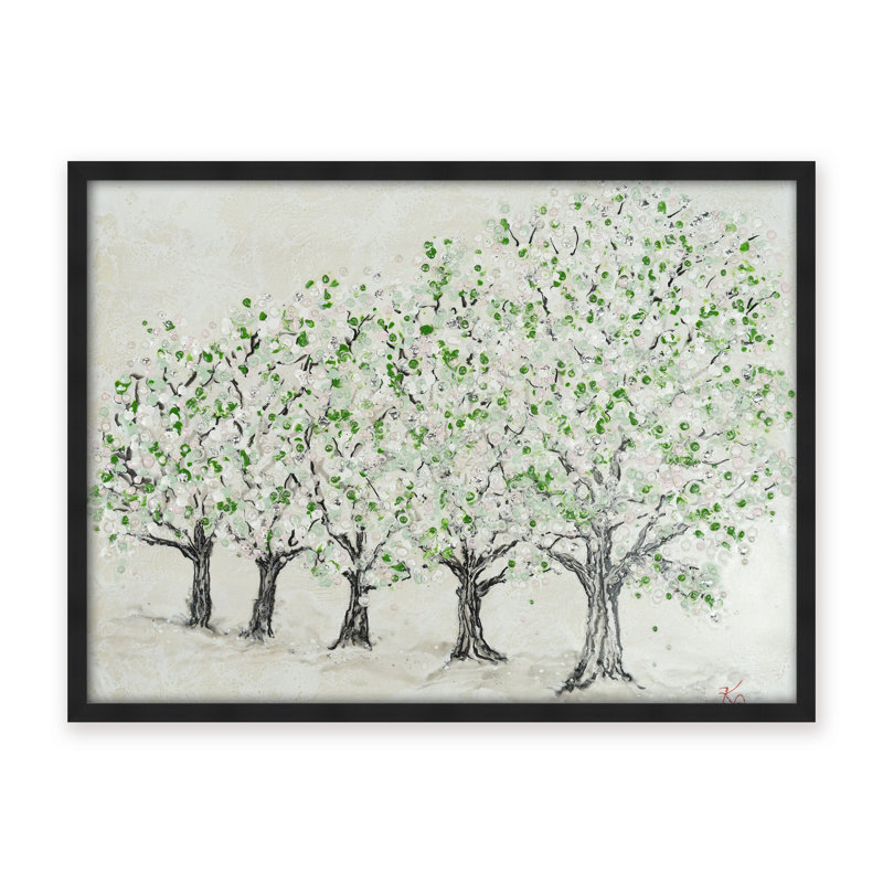 Nature Inspired "Springtime Serenity" Canvas Wall Art By , 12" H x 16" W, Framed Print, Brown