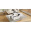 Table basse extensible de 47,2 po à 72,7 po U-Can, table basse multifonctionnelle avec finition ultrabrillante, table basse avec 2 espaces de rangement cachés et 2 tiroirs pour le salon-1446416751