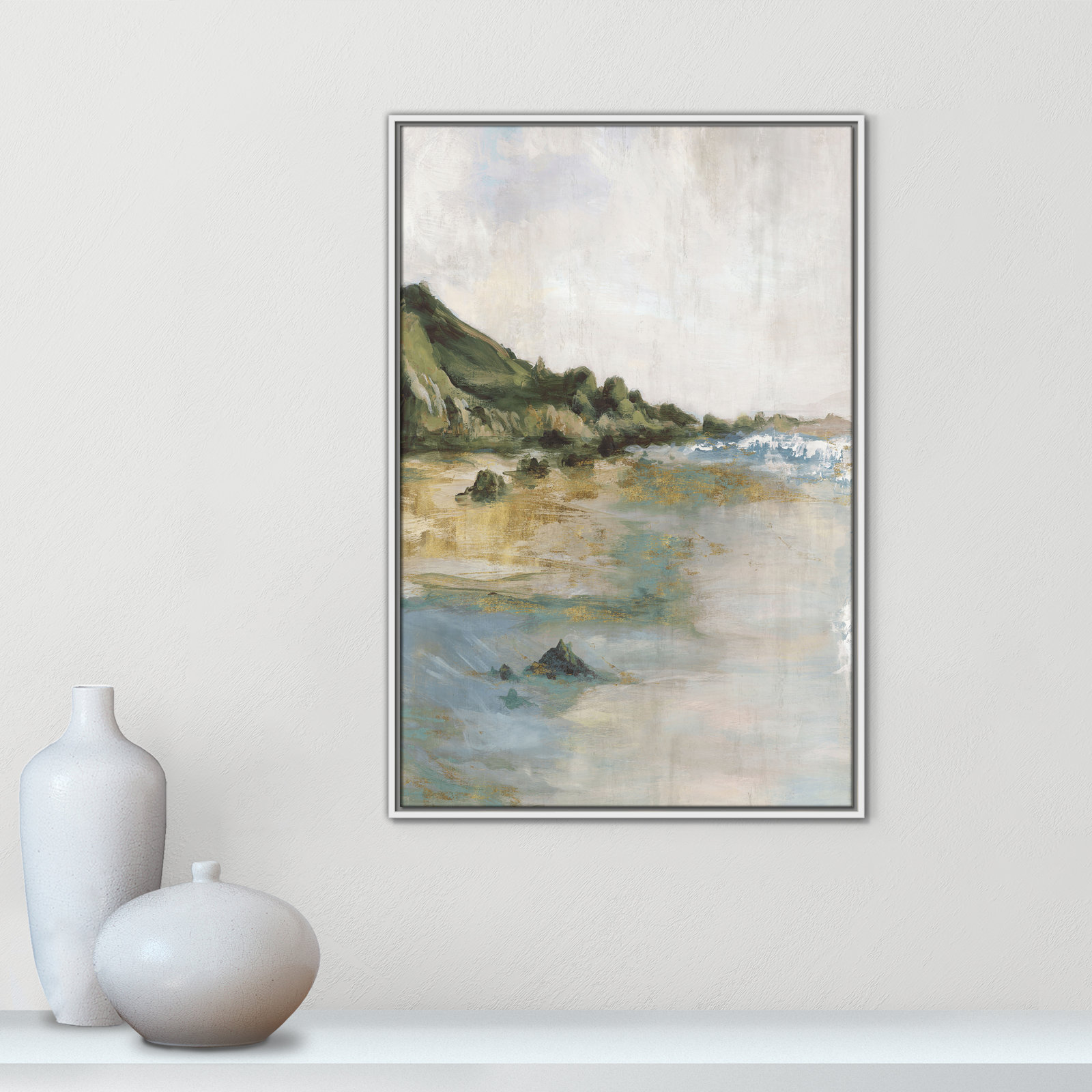 Cordoba "Tide's Edge" Print, 37.5" H x 25.5" W, White