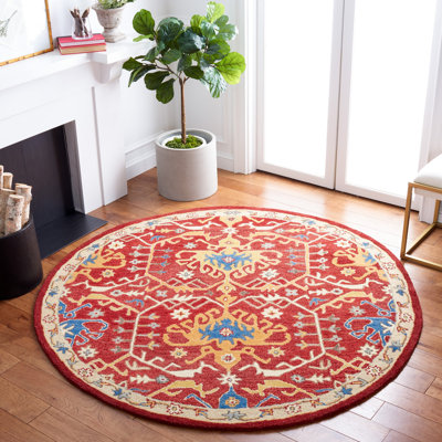 Goddard Oriental Handmade Tufted Wool Red/Yellow Area Rug