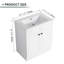 Meuble-lavabo autoportant avec poignée en métal 30 po Modern-848286172