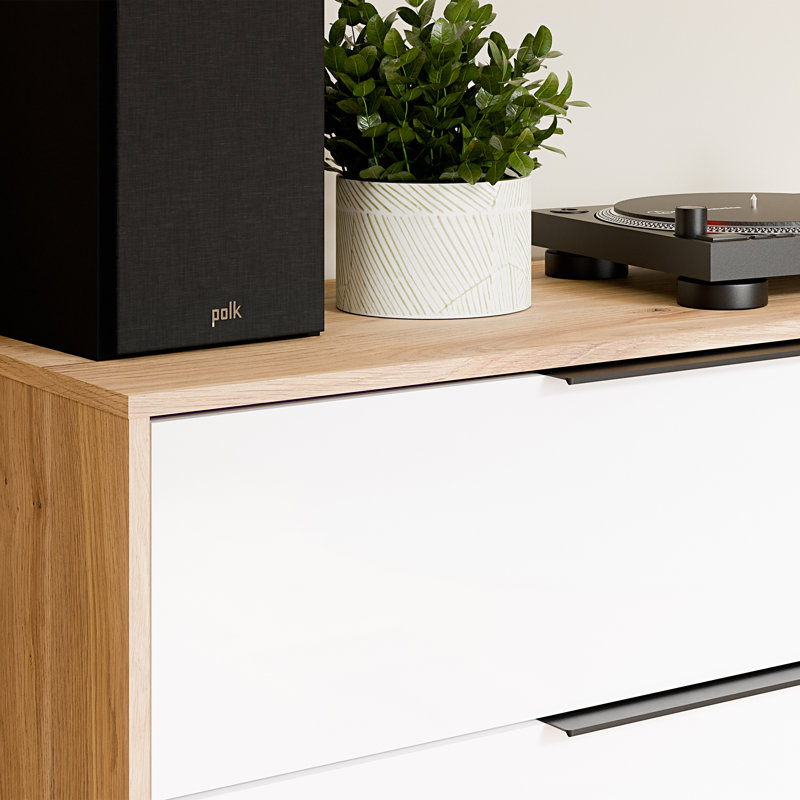 Orkney 3 Drawer Chest, Mauvella Oak/White Gloss