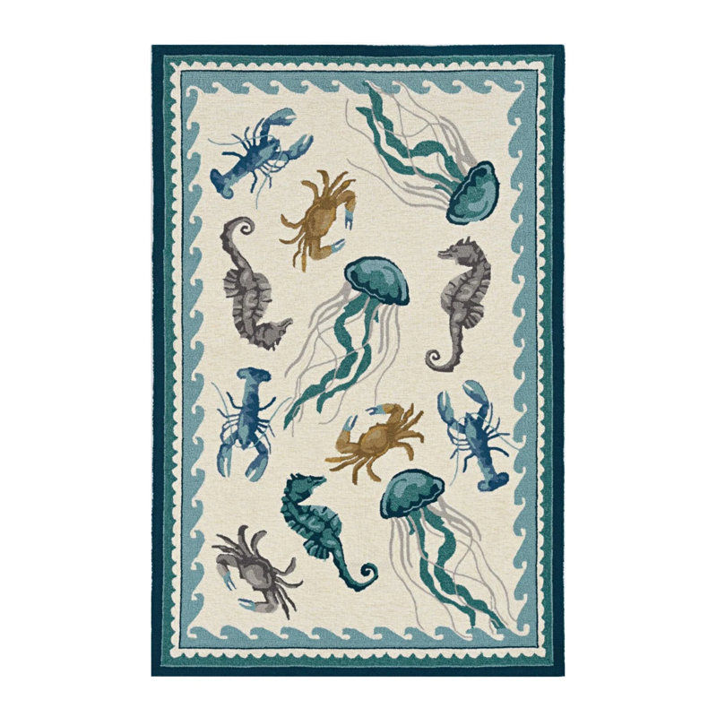 Tapis intérieur / extérieur Surbhi, Tapis de couloir 3 pi 11 po x 9 pi 10 po