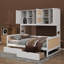 Lit de jour en bois massif avec 2 tiroirs, armoire et étagère - Lit de rangement multifonctionnel-728711537-728711536