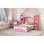 Lit en bois avec tablette de rangement, lit plateforme simple Dreamy