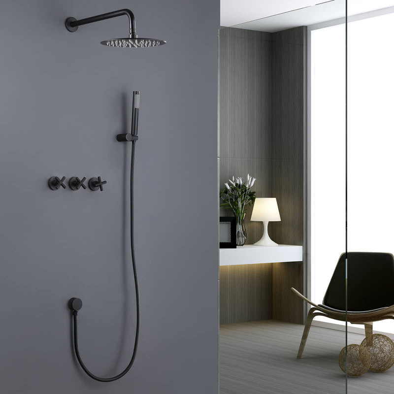 All-In-One Kit with Rough in-Valve, Matte Black