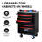 Rolling 6 Tool Storage Cart - Garage, Workshop, Warehouse Black&Red With Strong Frame 6 Drawers Workshop Trolley Wheels For Repair Shop Needs-672914771