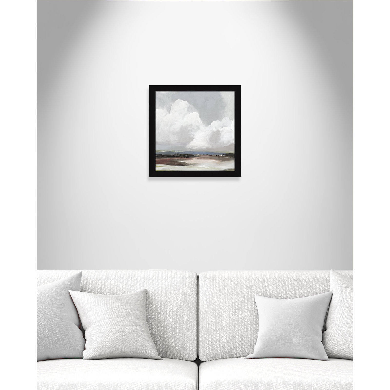 Avron "Morning Air" Painting, 18" H x 18" W x 1.12" D, Black Framed