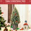 Arbre de Noël miniature enneigé avec baies des Fêtes et pomme de pin décorative 18 po de hauteur baies décoratives