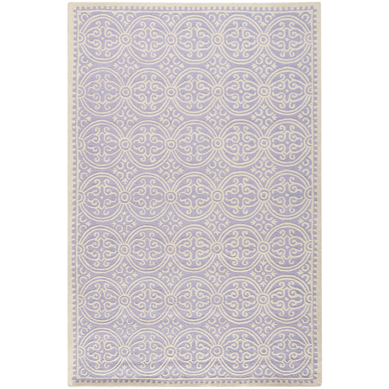 Tapis lavande / ivoire Canace, Rectangle 2 pi 6 po x 4 pi