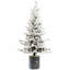 Petit arbre de Noël avec base en pot, 350 lumières DEL blanc chaud, 1386 pointes, branches en PE + PVC avec 31 pommes de pin-899627985
