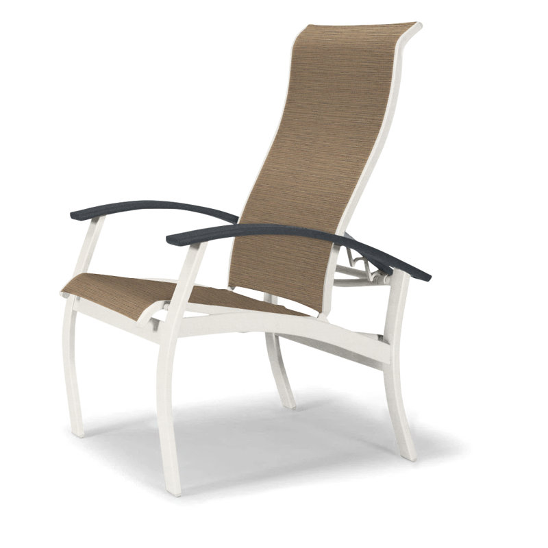 Chaise de patio Askar, Graphite classique, Cobalt 35D Sunbrella®, Neige texturée
