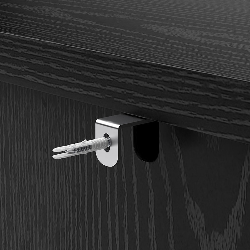 Commode 6 tiroirs Modern, Noir