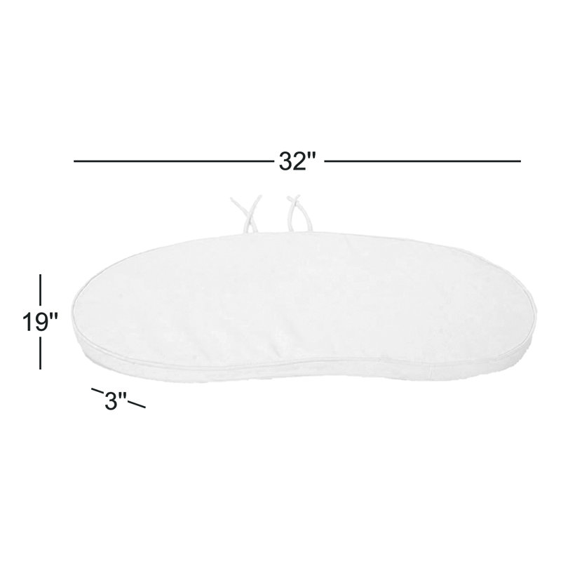 Outdoor 3'' Bench Chair Pad, Beige