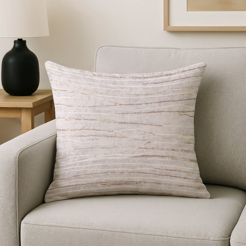 Coussin décoratif intérieur et extérieur Modern, Gris abstrait 192, Carré 18 po
