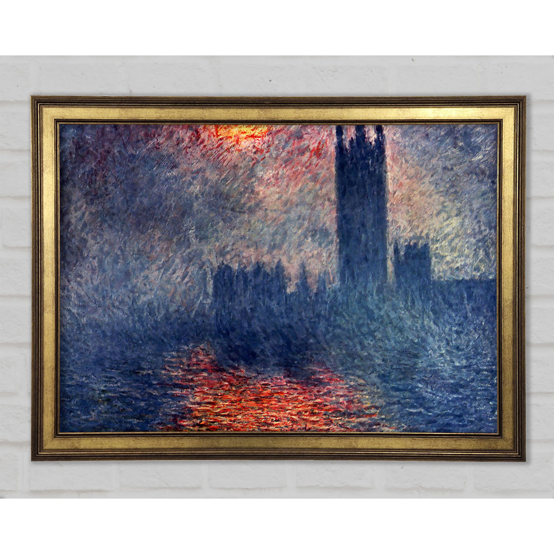 Gerahmtes Leinwandbild Parliament In London von Monet