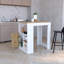 Îlot de cuisine avec système d'armoire à une porte à pousser et tablettes latérales-1023084915