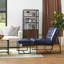 Fauteuil et repose-pieds en cuir Buren-101040978