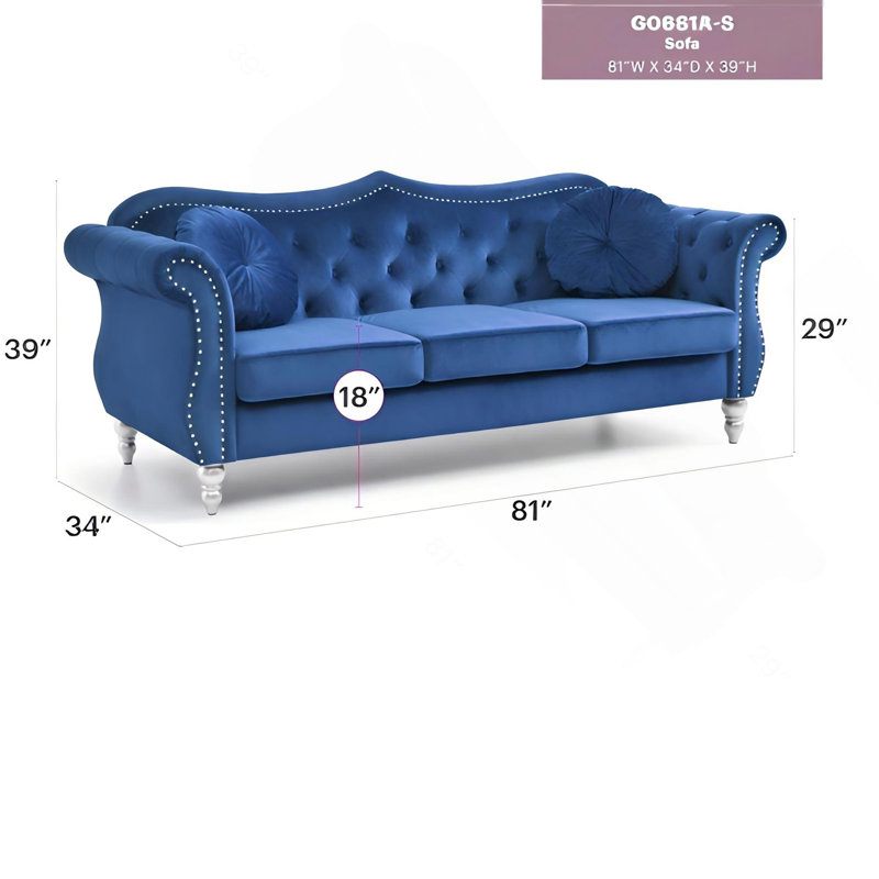 G0661A-S Sofa , NAVY BLUE
