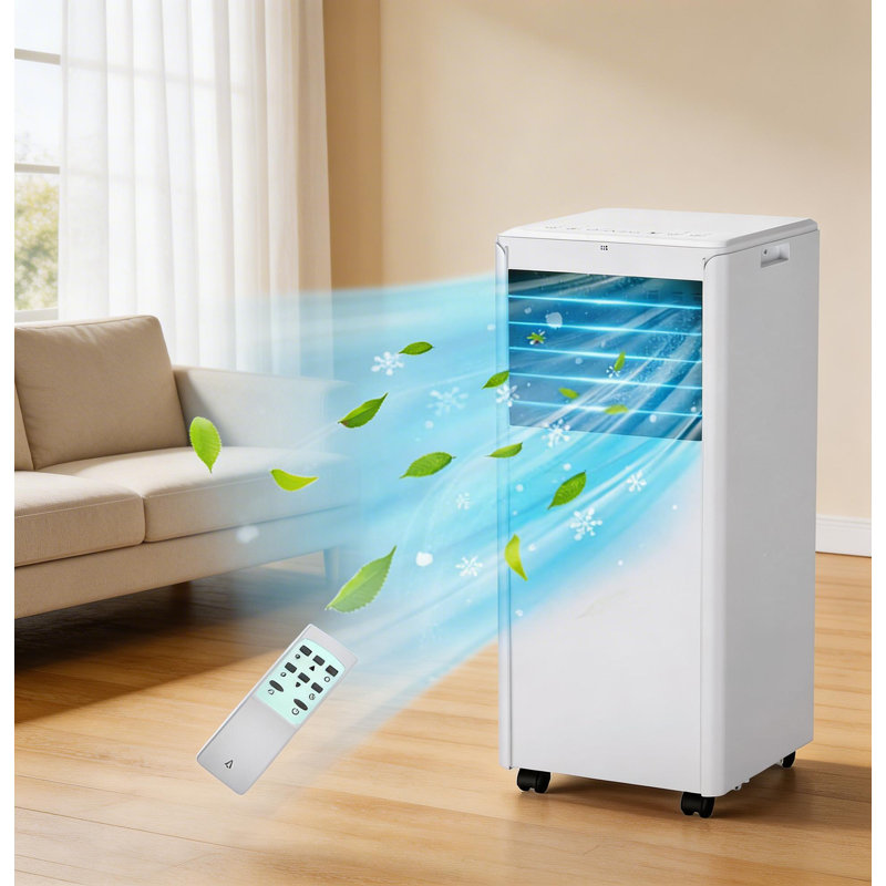Unité de climatisation 8 en 8 000 BTU 3 en 1, refroidissement, déshumidificateur et ventilateur, avec mode veille, Blanc