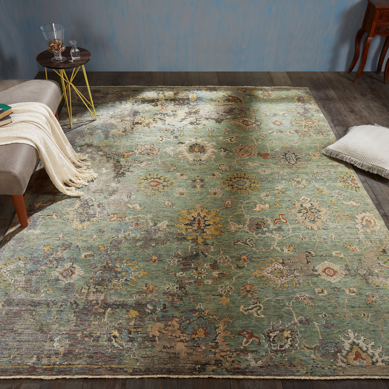 Tapis noué à la main Tarnish, Rectangle 4pi x 6 pi