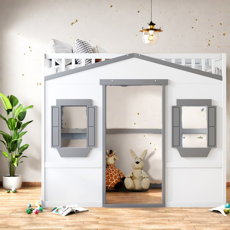 Lits peu encombrants, mezzanine en bois massif, chambre d'enfant moderne