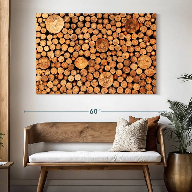 Avery Stacked Logs, 34" H x 51" W