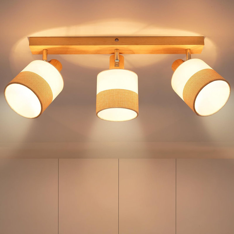 Burlap Semi Flush Mount