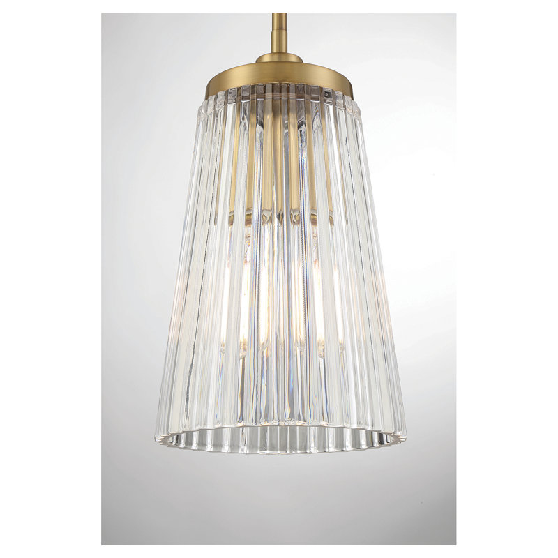 Luminaire suspendu conique à 1 lumière Jeanie, Laiton