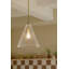Luminaire suspendu conique 1 lumière 15,5 po avec verre bullé transparent-1558502748