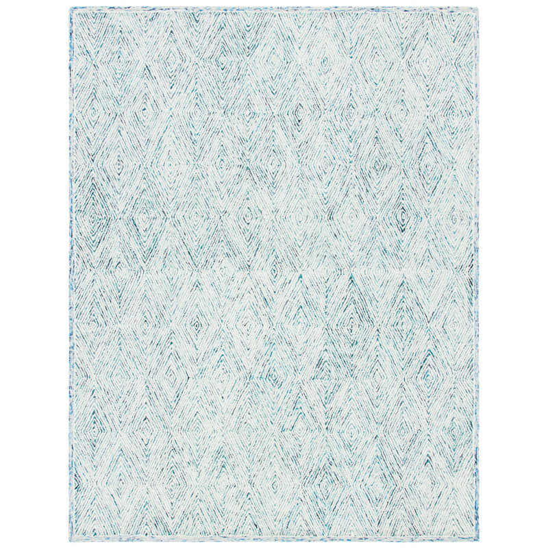 Diederich Hand Tufted Wool Geometric Rug, Rectangle 4' x 6'