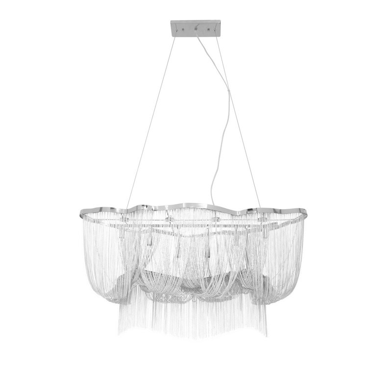 Crichton 6 - Light Silver Bowl Pendant