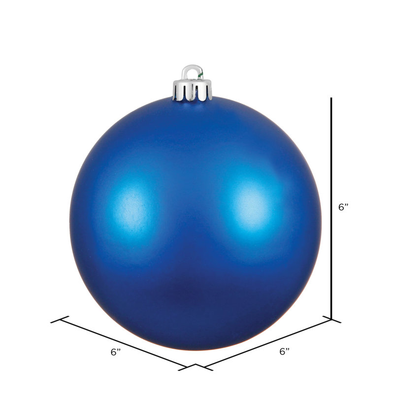 Ornement boule à boule percée uv sequin, Bleu mat