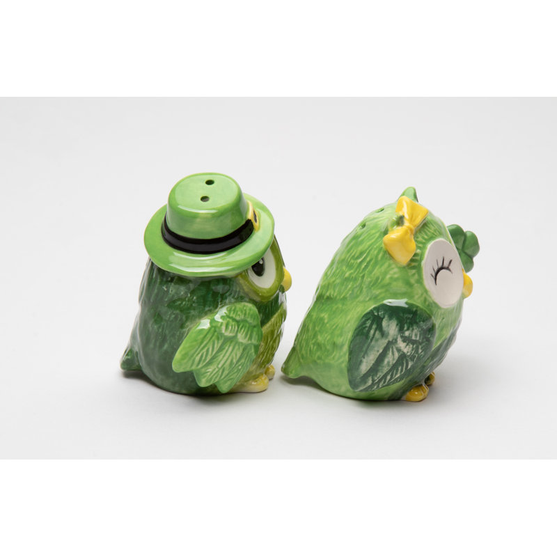 St. Patrick Owl Salt And Pepper Shaker Set