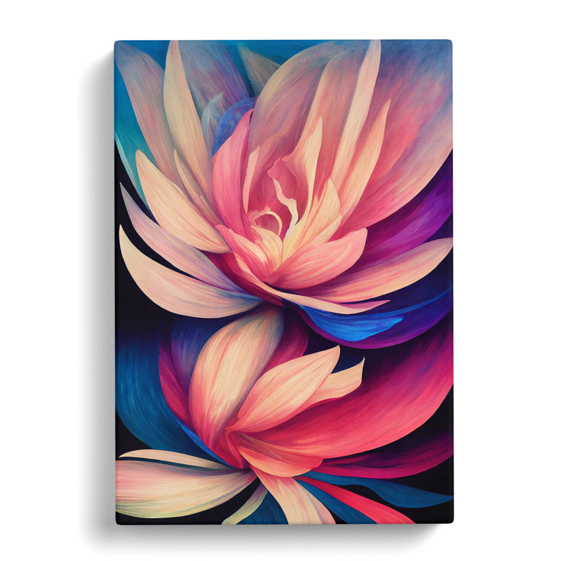 Pontmain Floral Acrylic Vol.1 - Wrapped Canvas, 50cm H x 35cm W x 3cm D