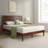 Hermes Contemporary Modern Solid Wood Platform Bed with Adjustable Headboard-974432012