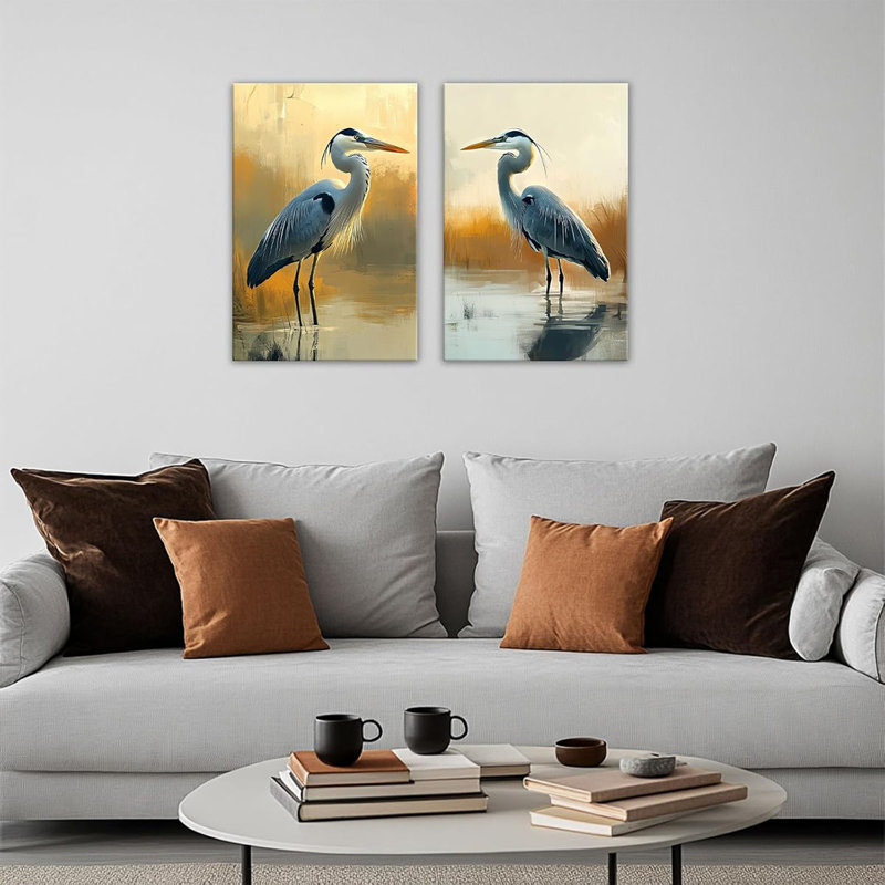 2 Piece Wrapped Canvas Print, 60 cm H x 80 cm W