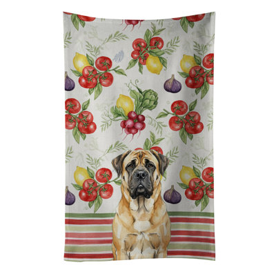 Fawn Mastiff Vegetables Kitchen Towel