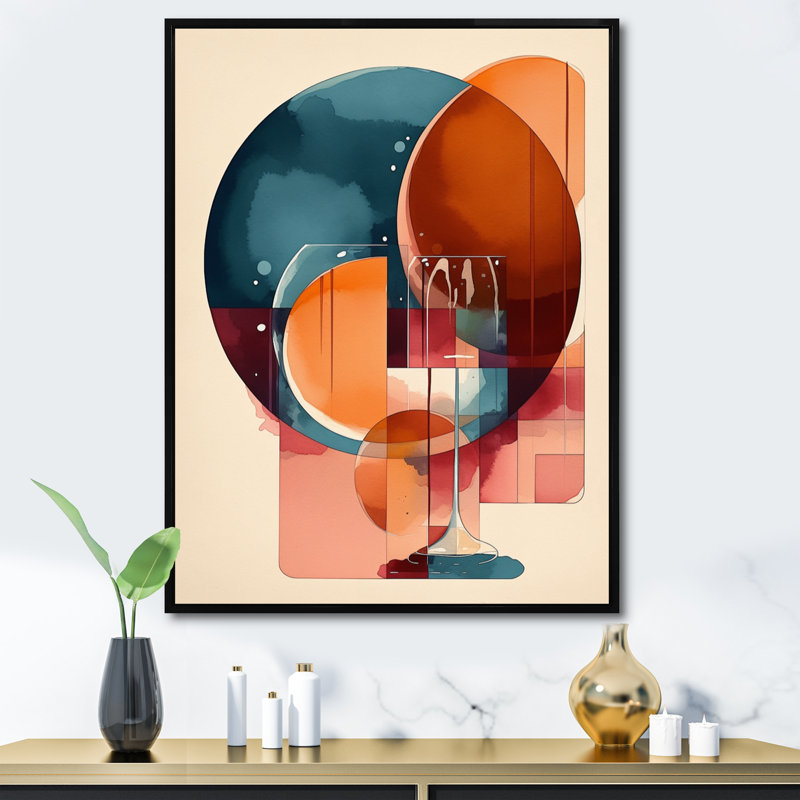 Dravis, la géométrie de la lumière IV sur toile, H 20 po x l 12 po x P 1 po, Cadre flottant noir