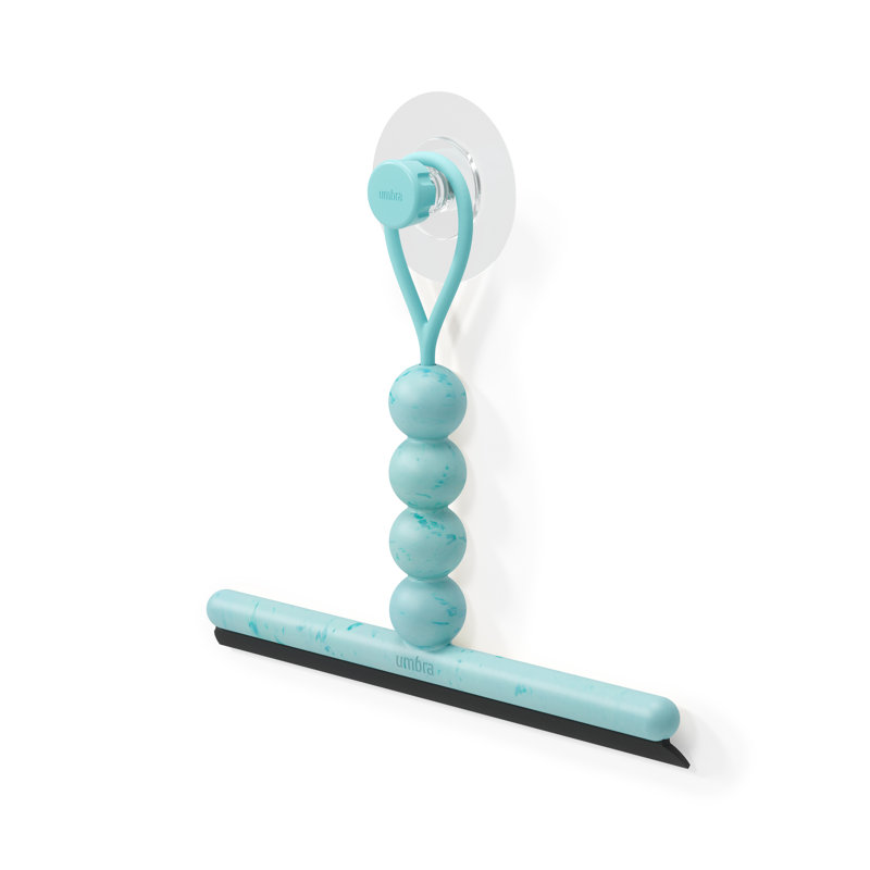 Raclette de douche adhésive NAMI bleu océan