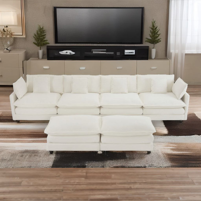 Canapé modulaire 149,6 ", Beige