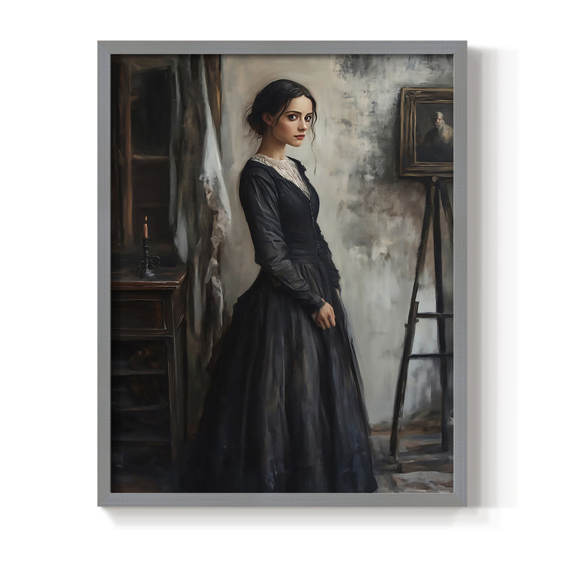 Reproduction encadrée WOMEN Series CC XXII - bois massif, Gris, H 21 po x l 17 po
