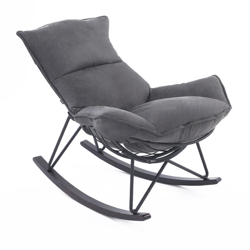 Aguilera Rocking Chair, Dark Grey