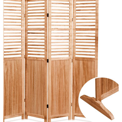 Paravent pliant en bois massif, 140 cm de large x 165 cm de hauteur, teinte naturelle, charnières métalliques pour une ouverture et une fermeture faciles, décore et isole votre intérieur. Dimensions : 140 cm de large x 165 cm de haut. Facile à manipuler.
