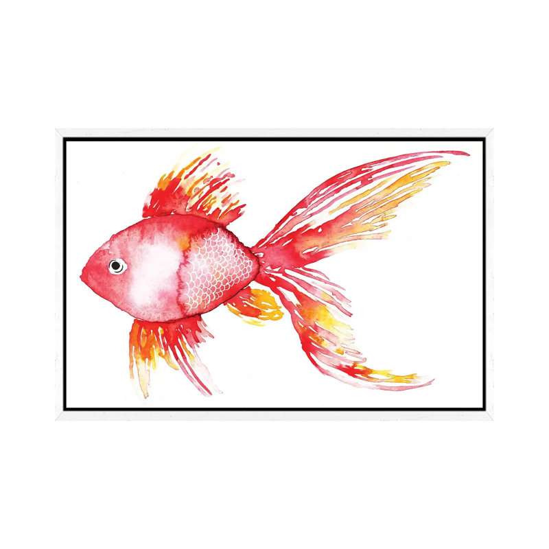 Coral Fish by Sara Berrenson - Print on Canvas, 101.6 cm H x 66.04 cm W, White Framed