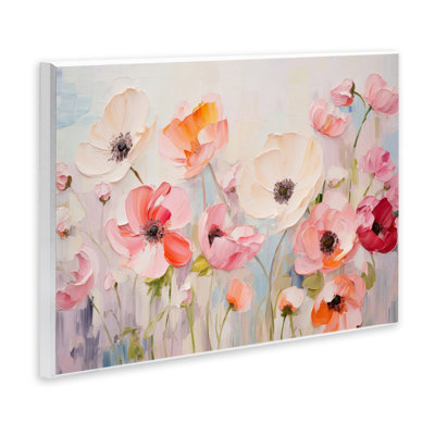 "Pastel Ranunculus Blooms", art mural par Petals Prints Design