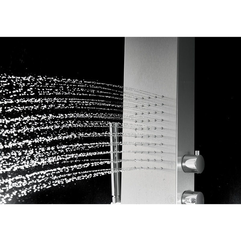 65'' Stainless Steel Shower Panel with Rainfall and Handheld Showerheads