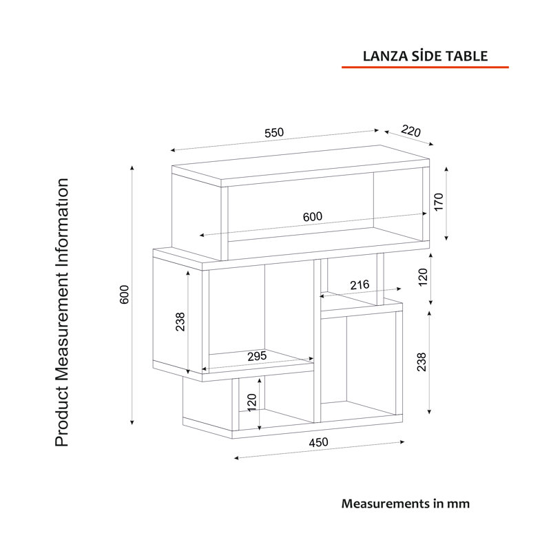 Edgecliff Floor Shelf End Table